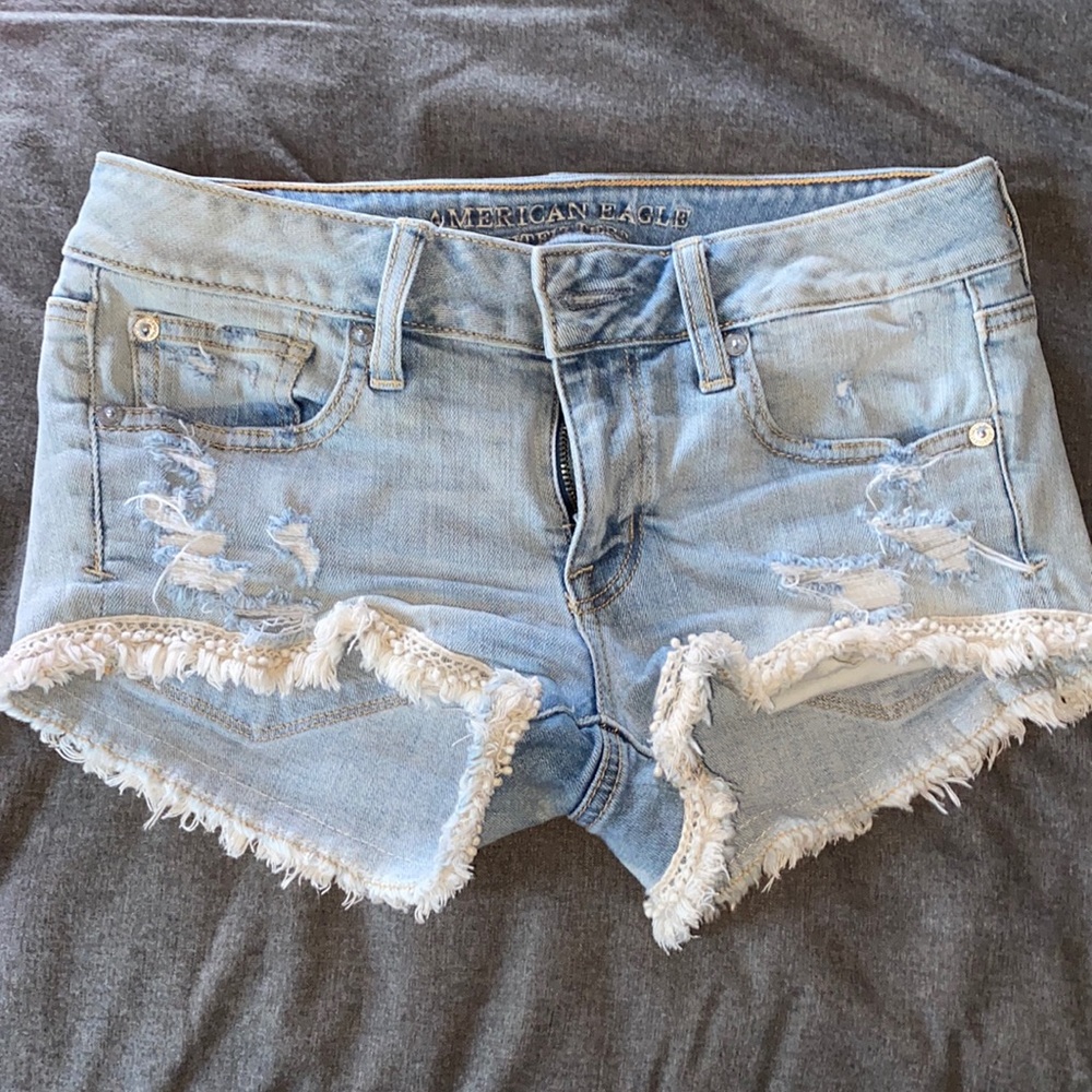 american eagle denim shorts